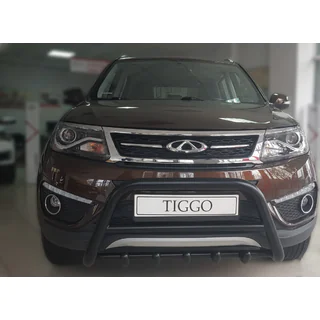 Defensa Delantera WT003 Negra Acero Inoxidable foto 1