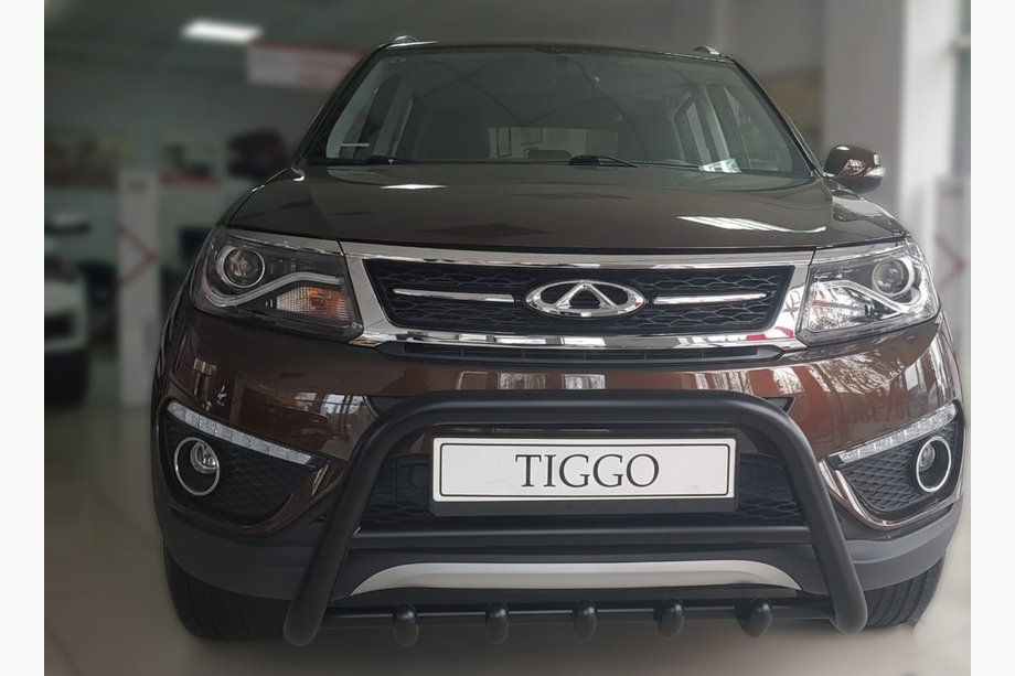 Chery Tiggo 5 2013- Defensa Delantera WT003 Negra Acero Inoxidable Image