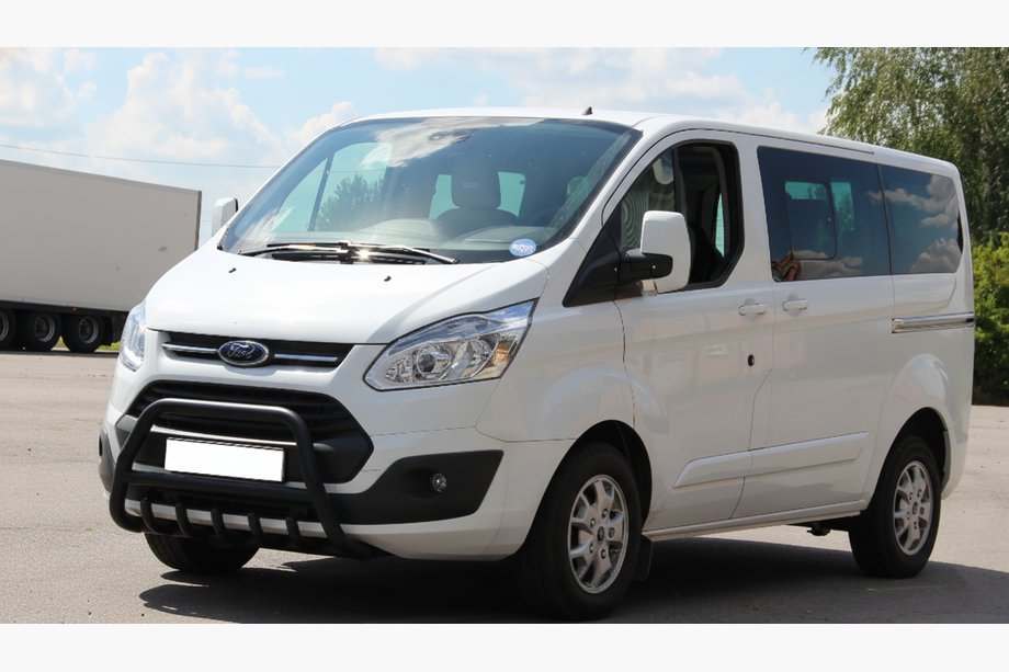 Ford Custom 2013-2022 Defensa Delantera WT003 Negra Acero Inoxidable Image