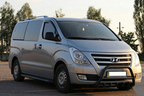 Hyundai H300, H1, Starex 2008-2020 Defensa Delantera WT003 Negra Acero Inoxidable foto 4