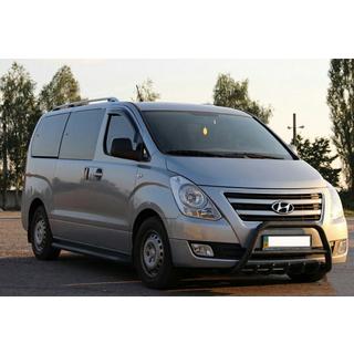 Defensa Delantera WT003 Negra Acero Inoxidable Hyundai H300, H1, Starex 2008-2020 foto 4
