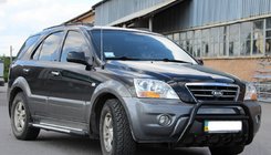 Kia Sorento I BL 2002-2009 Defensa Delantera WT003 Black-2 (Acero Inoxidable) foto 4