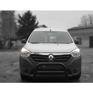 Defensa Delantera WT003 Negra Acero Inoxidable Dacia Lodgy 2012-2022 foto 3