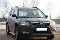Skoda Yeti 2009-2017 Defensa Delantera WT003 Negra Acero Inoxidable foto 1