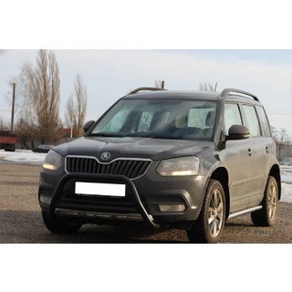 Defensa Delantera WT003 Negra Acero Inoxidable Skoda Yeti 2009-2017 foto 4