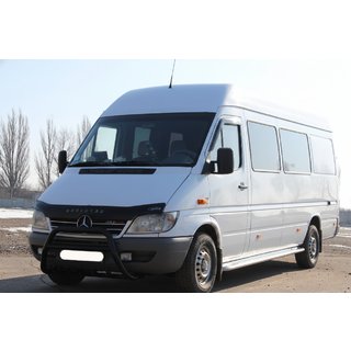 Defensa Delantera WT003 Negra (Acero Inoxidable) Mercedes Sprinter W901/902/903/904/905 1995–2006 foto 1