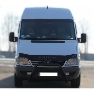 Defensa Delantera WT003 Negra (Acero Inoxidable) Mercedes Sprinter W901/902/903/904/905 1995–2006 foto 3