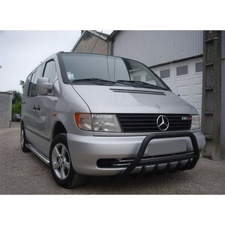 Defensa Delantera WT003 Negra (Acero Inoxidable) Mercedes Vito W638 1996-2003 foto 1