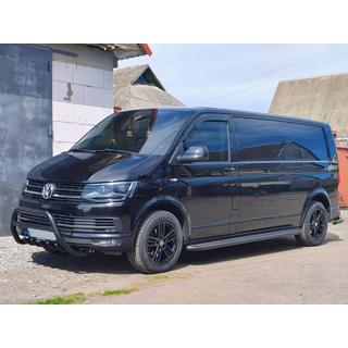 Defensa Delantera WT003 Negra (Acero Inoxidable) Volkswagen T6 2015-2024 foto 1
