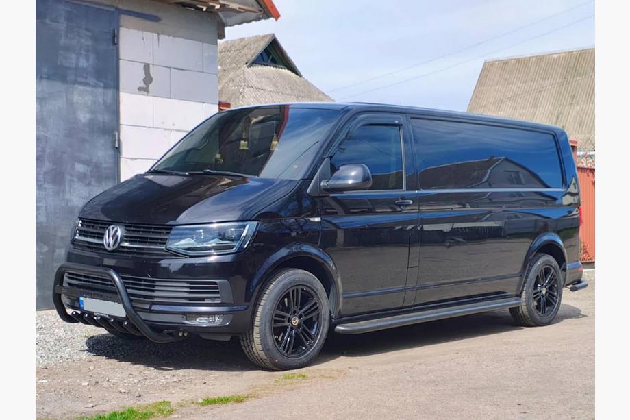 Volkswagen T6 2015-2024 Defensa Delantera WT003 Negra (Acero Inoxidable) Foto 1