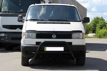 Volkswagen T4 Transporter 1990-2003 Defensa Delantera WT003 Negra (Acero Inoxidable) foto 2