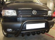 Volkswagen T4 Transporter 1990-2003 Defensa Delantera WT003 Negra (Acero Inoxidable) foto 7