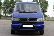 Volkswagen T4 Transporter 1990-2003 Defensa Delantera WT003 Negra (Acero Inoxidable) foto 4