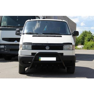 Defensa Delantera WT003 Negra (Acero Inoxidable) Volkswagen T4 Transporter 1990-2003 foto 2