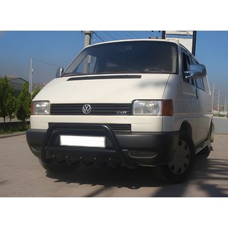 Defensa Delantera WT003 Negra (Acero Inoxidable) Volkswagen T4 Transporter 1990-2003 foto 1