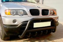 BMW X5 E53 1999–2006 Defensa Delantera WT003 Negra Acero Inoxidable foto 1