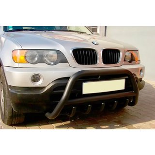 Defensa Delantera WT003 Negra Acero Inoxidable BMW X5 E53 1999–2006 foto 1