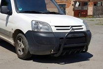 Citroen Berlingo 1996-2008 Defensa Delantera WT003 Negra Acero Inoxidable foto 4