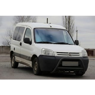 Defensa Delantera WT003 Negra Acero Inoxidable Citroen Berlingo 1996-2008 foto 1