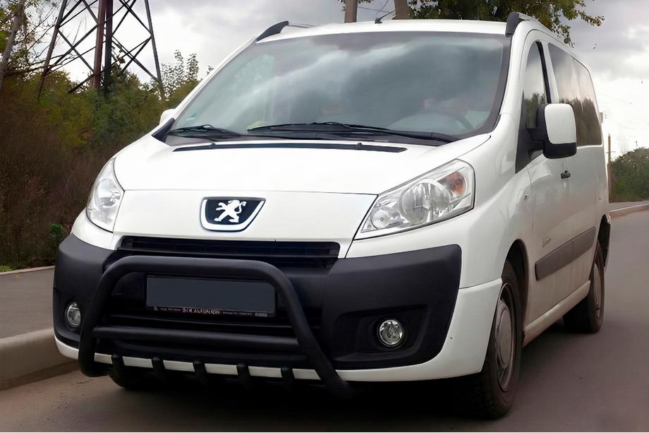 Citroen Jumpy 2007–2017 Defensa Delantera WT003 Negra Acero Inoxidable Image
