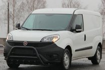 Fiat Doblo II 2010-2022 Defensa Delantera WT003 Negra (Acero Inoxidable) foto 3