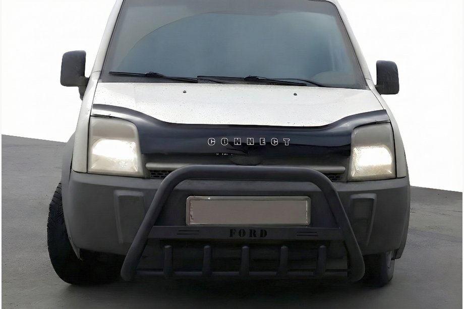 Ford Connect 2002–2006 Defensa Delantera WT004 Negra (Acero Inoxidable) Image