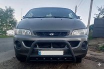 Hyundai H200, H1, Starex 1998-2007 Defensa Delantera WT003 Negra Acero Inoxidable foto 1