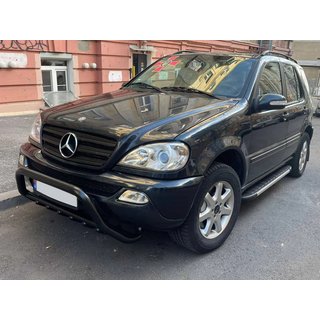 Defensa Delantera WT003 Negra (Acero Inoxidable) Mercedes ML W163 1997-2005 foto 1