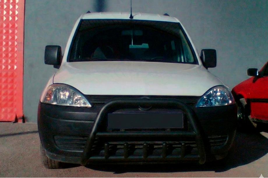 Opel Combo 2002–2012 Defensa Delantera WT003 Negra Acero Inoxidable Image
