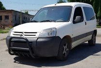Peugeot Partner 1996-2008 Defensa Delantera WT003 Negra Acero Inoxidable foto 1