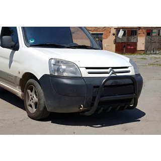 Defensa Delantera WT003 Negra Acero Inoxidable Peugeot Partner 1996-2008 foto 3