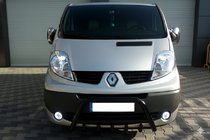 Opel Vivaro 2001–2015 Defensa Delantera WT003 Negra (Acero Inoxidable) foto 4