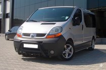 Opel Vivaro 2001–2015 Defensa Delantera WT003 Negra (Acero Inoxidable) foto 3