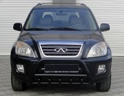 Chery Tiggo 1 2005-2016 Defensa Delantera WT003 Negra Acero Inoxidable foto 1