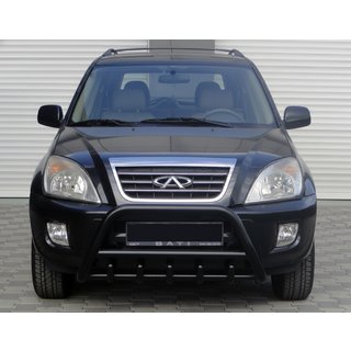 Defensa Delantera WT003 Negra Acero Inoxidable foto 1