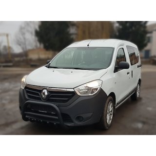 Defensa Delantera WT003 Negra Acero Inoxidable Renault Lodgy 2013-2022 foto 4