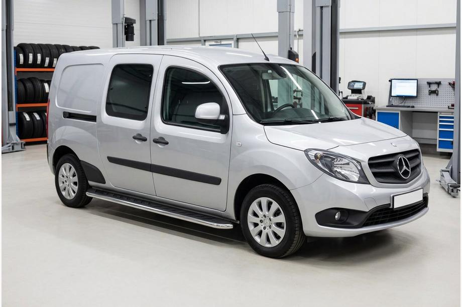 Mercedes Citan 2013-2021 Estribos Laterales Maydos V1 (2 uds., Aluminio y Acero Inoxidable) Image