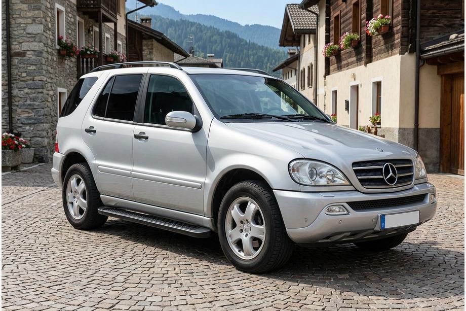 Mercedes ML W163 1997-2005 Estribos Laterales Allmond Black (2 uds., Aluminio) Image