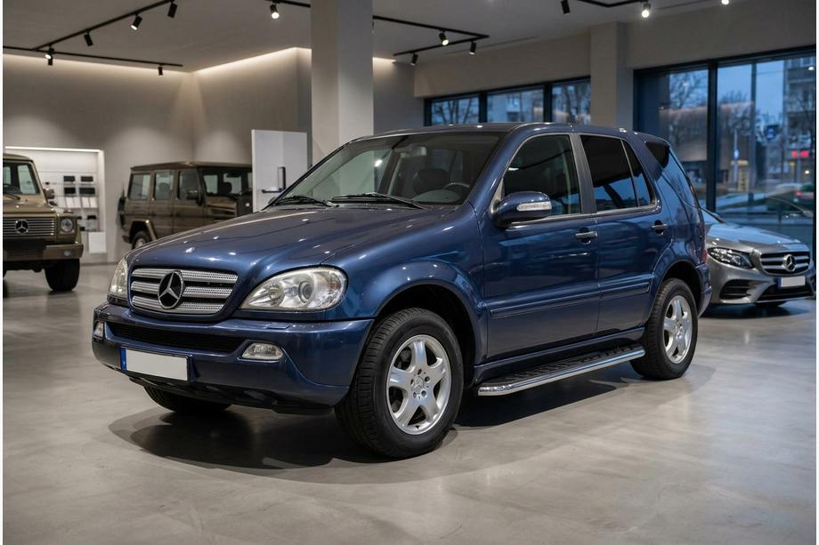 Mercedes ML W163 1997-2005 Estribos Laterales Maydos V1 (2 uds., Aluminio y Acero Inoxidable) Image