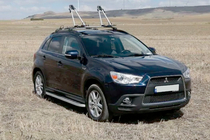 Mitsubishi Outlander 2006-2012 Estribos Laterales Tayga Grey (2 uds., Aluminio) foto 6