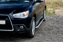 Mitsubishi Outlander 2006-2012 Estribos Laterales Tayga Grey (2 uds., Aluminio) foto 1