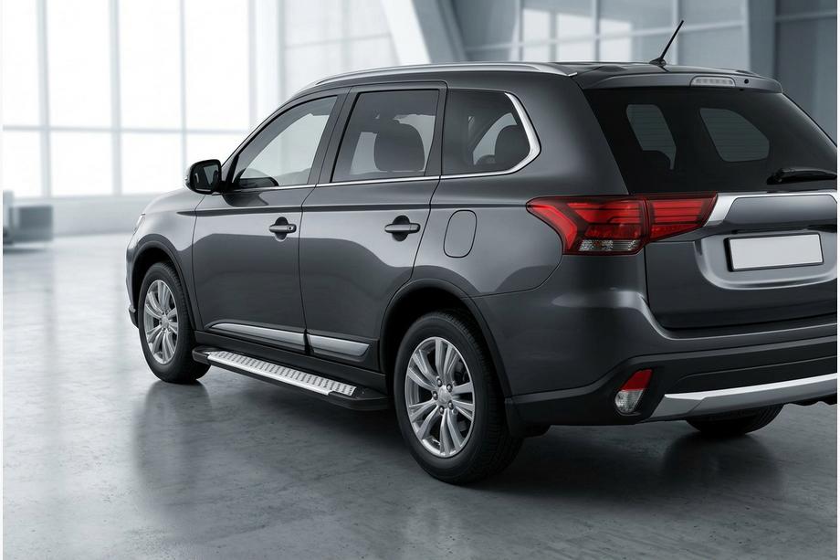 Mitsubishi Outlander 2012-2021 Estribos Laterales Allmond Grey (2 uds., Aluminio) Image