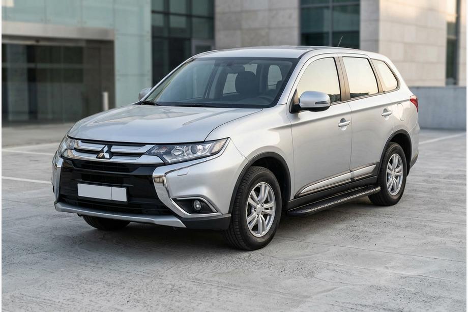 Mitsubishi Outlander 2012-2021 Estribos Laterales Bosphorus Black (2 uds., Aluminio) Image