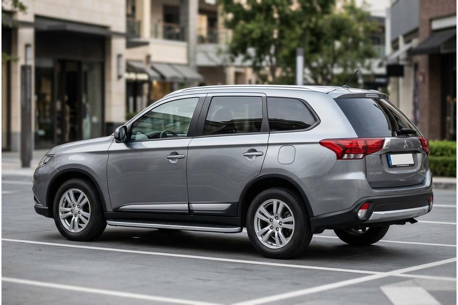 Mitsubishi Outlander 2012-2021 Estribos Laterales Tayga Grey (2 uds., Aluminio) Image