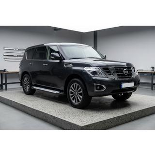 Estribos laterales Allmond Grey (2 uds., aluminio) Nissan Patrol Y62 2010-2024 foto 1