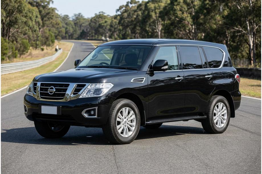 Nissan Patrol Y62 2010-2024 Estribos Laterales Allmond Black (2 uds., Aluminio) Image