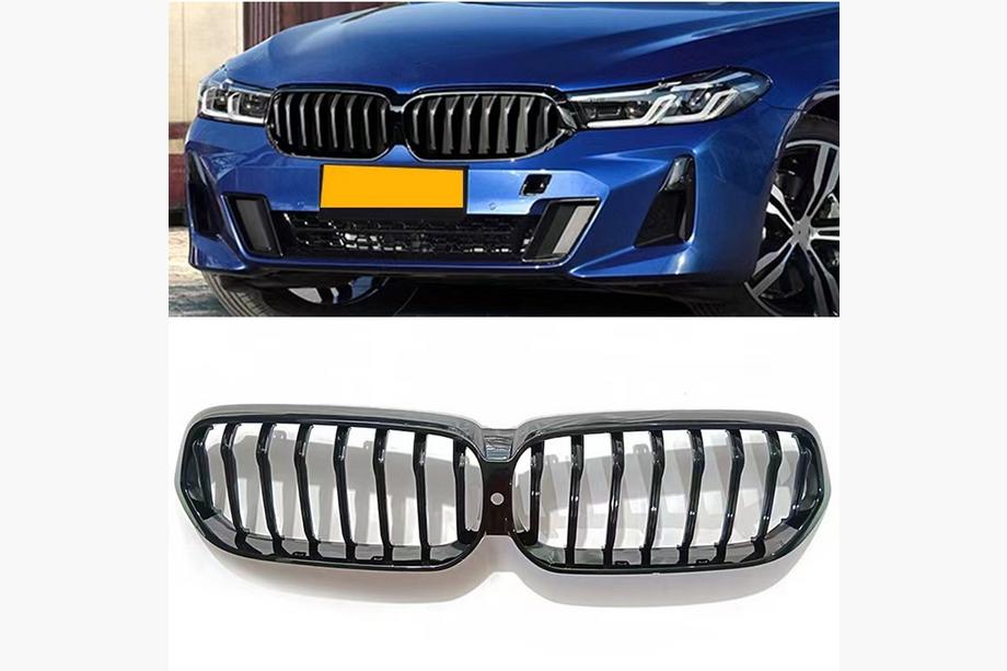 BMW 6 Series G32 2017- Riñones 1-Bar (2020-2023, Negro Brillante) Image