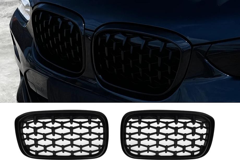 BMW X4 G02 2018- Rejillas riñón Diamond Black (2018-2021, marco negro) Image