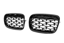 BMW X6 E71 2008–2014 Riñoneras Diamond Black (Negro Brillante) foto 3