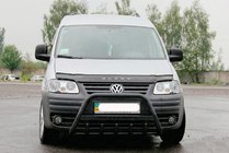 Volkswagen Caddy 2004-2010 Defensa Delantera WT004 Negra (Acero Inoxidable) foto 2